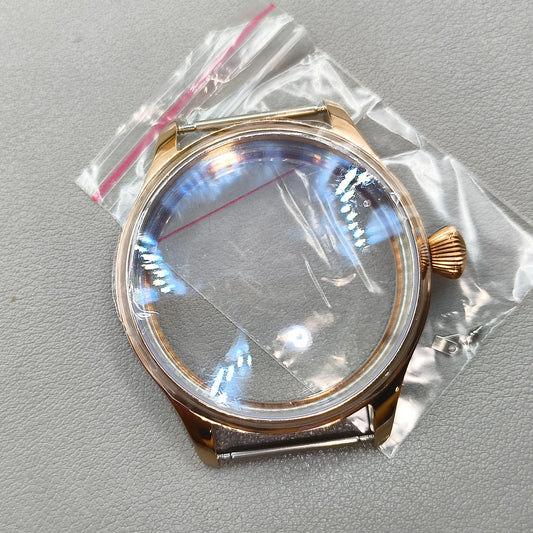 44mm 316L Watch Case Mineral Glass for Seagull ST3600/ST3621/ETA6497/ETA6498
