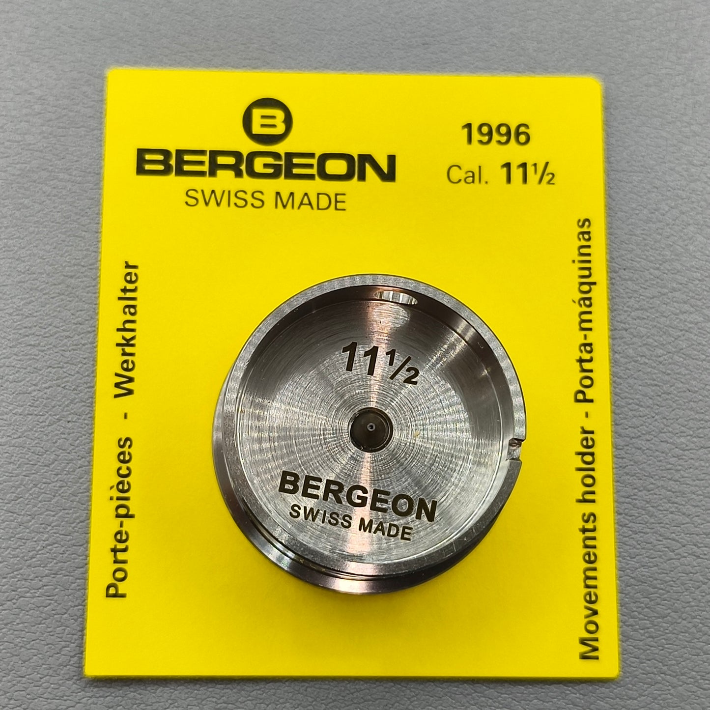 Swiss Bergeon 1996-11 1/2 Movement Holder with Adjustable Hollow Center Screw