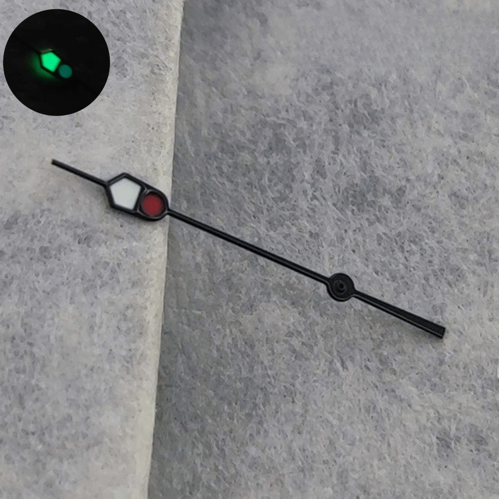 Watch Hands Silver Black For NH35 NH36 7S26 7S36 4R35 4R36 C3 Green Luminous