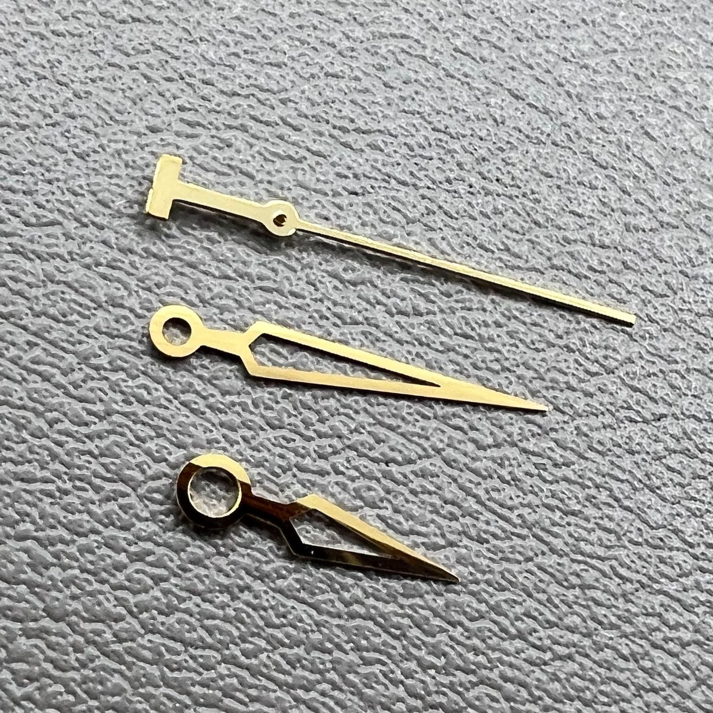Golden hollow watch hands set for ETA2836 2824 2892A2 movements, precision fit for men's watches by T97.