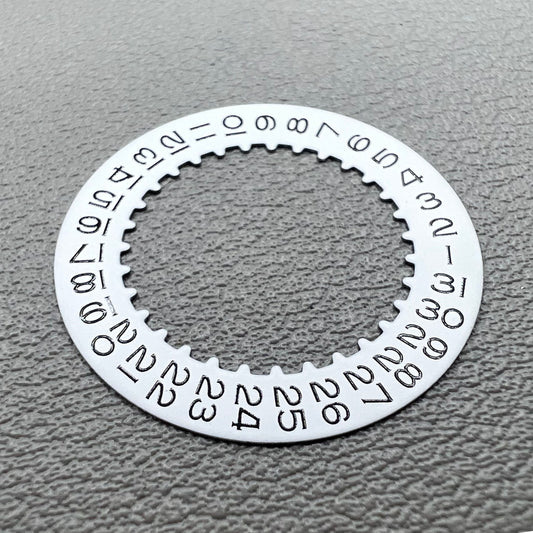 Roue de disque de date blanche Roue de date de remplacement générique pour mouvement RLX 3235