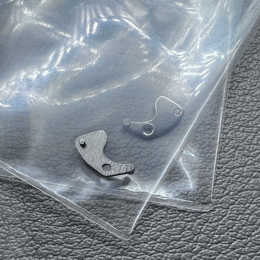 Silver setting lever replacements for ETA6497 ST3600 watch movement, 2-piece set.