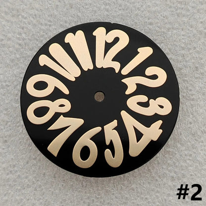 33.2mm Modified Enamel with Faint Luminous Large Watch Dials for NH35 Movement