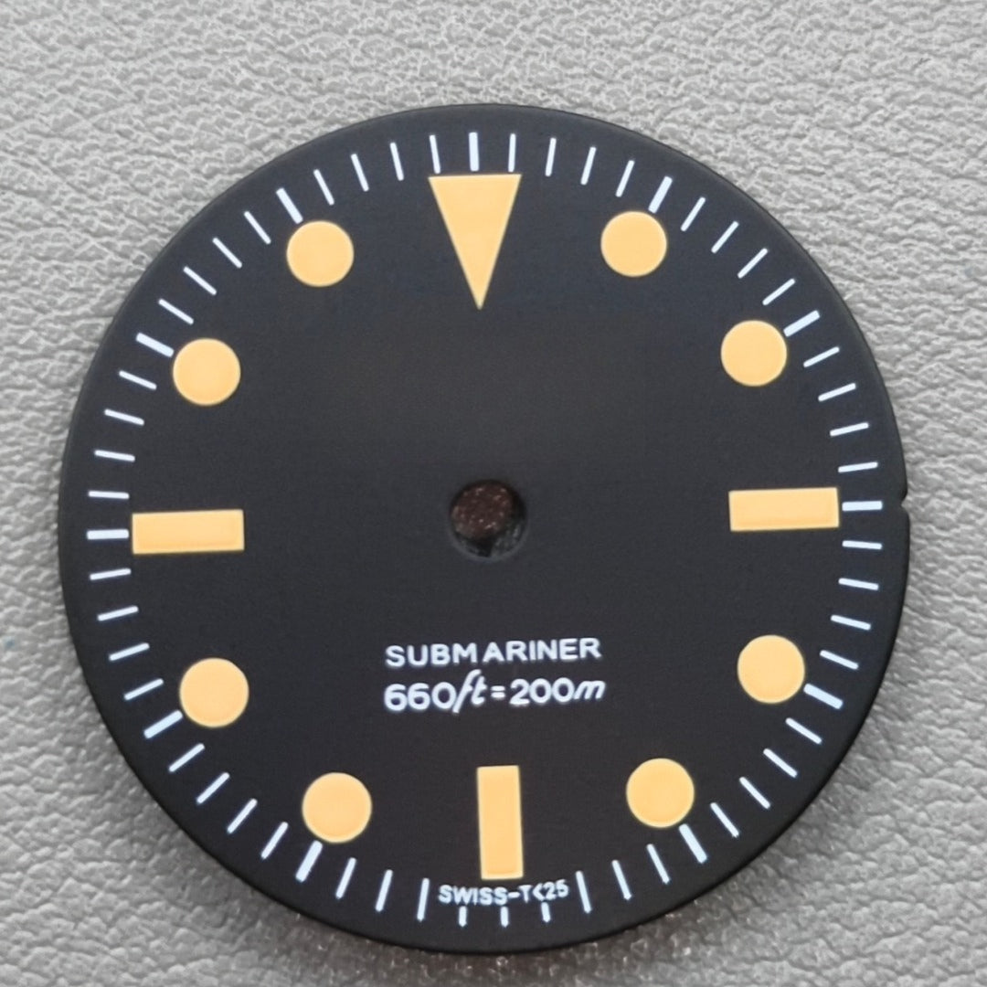 28.5mm Retro Watch Dial Green Luminous Suitable for NH35 8215 2836 Movement #XE5