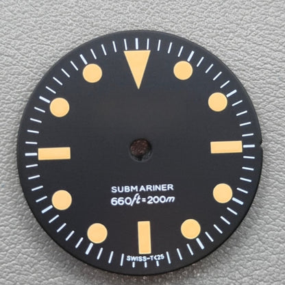 28.5mm Retro Watch Dial Green Luminous Suitable for NH35 8215 2836 Movement #XE5