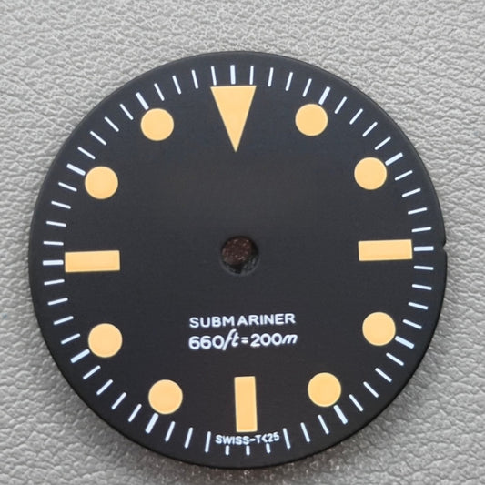 28.5mm Retro Watch Dial Green Luminous Suitable for NH35 8215 2836 Movement #XE5