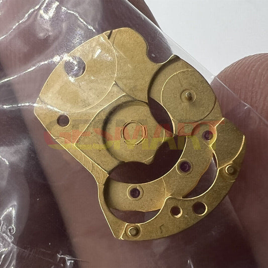 Golden automatic watch wheel bridge compatible with ETA2824 2834 2836 movements for precision repair.