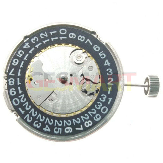 Seagull ST2555 automatic watch movement with 9H second hand, perlage finish, big date feature.