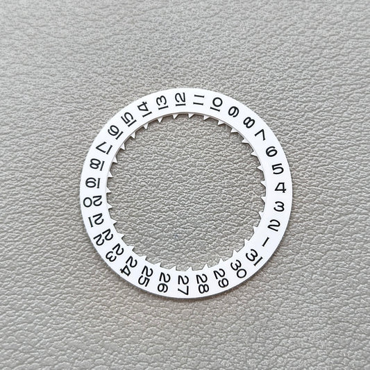 2 PIECES White Date Disk Wheel Date Wheel for Miyota 8215 Movement Date@3