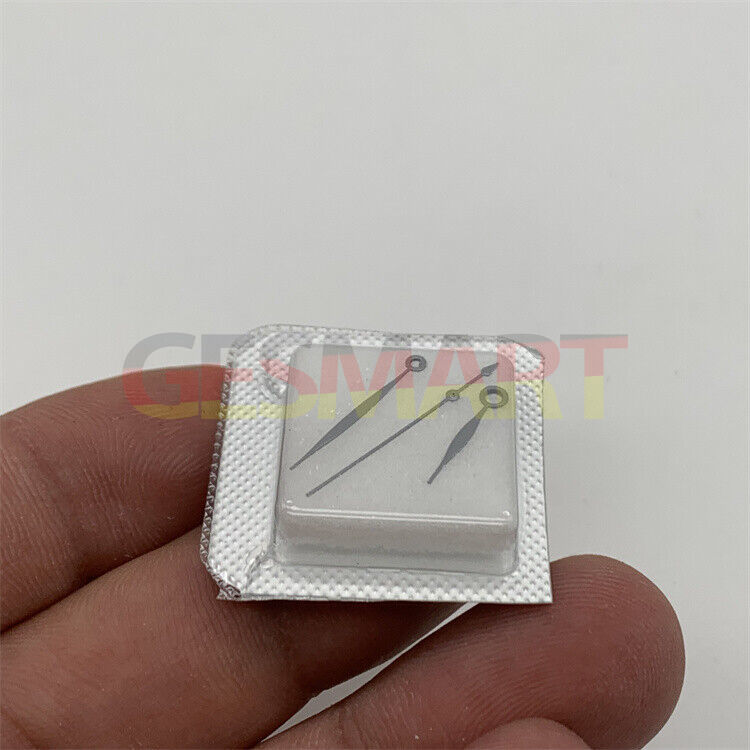 Men's 3-hand watch hands set for Miyota 8200 movement, sleek black design