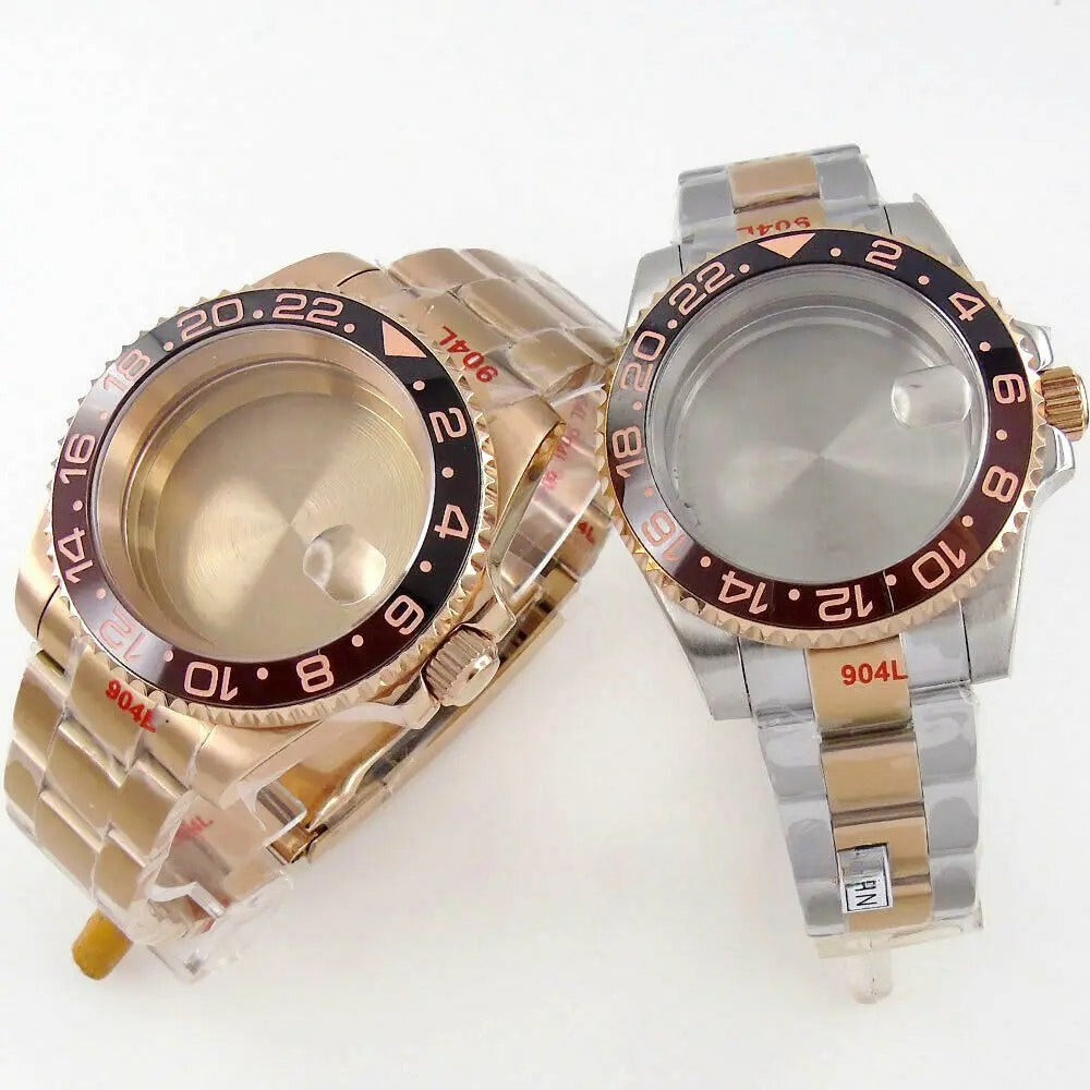 40mm Ceramic Bezel Watch Case Fit NH34 NH35 NH36 2824 2836 Miyota 8215 8205
