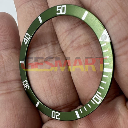 39mm green aluminum bezel insert for watch, durable replacement part from trusted brand.