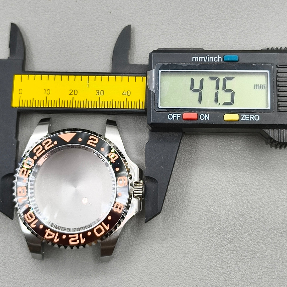 44mm Black Brown GMT Ceramic Bezel Watch Case for Deep SEA for NH34 NH35 NH36