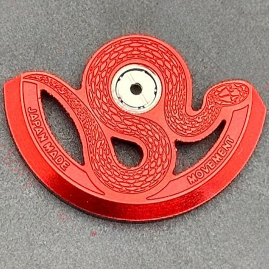 Modified Red Twisted Snake Rotor Oscillating Weight for NH35 NH36 Movement