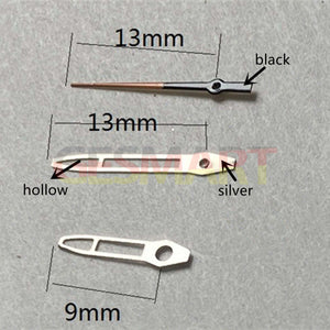 13mm Silver Trim Hollow Arrow Watch Hands for Miyota 2315 2035 2036 2115 2305