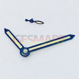 Blue Trim Arrow Shaped Yellow Lume Watch Hands for ST3600/ST3620/ETA6497/6498