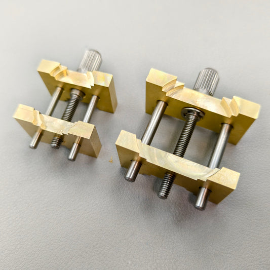 2 PIECES Watch Movement Holder Clamp Vise Copper Vintage Small & Big Size