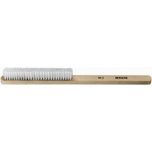 Bergeon 6377-2 hand brush with hard bristles, ideal for cleaning watch accessories and delicate parts.