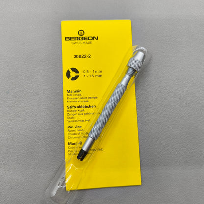 Swiss Bergeon 30022-2 - Pin Vise Length 90mm Jaws 0.50-1.00 1.00-1.50