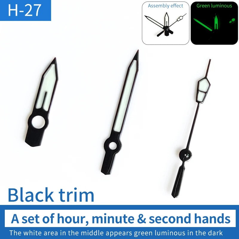Black Trim Vintage With Lume Watch Hands Fit For Skx007/009 NH35 7009 6309