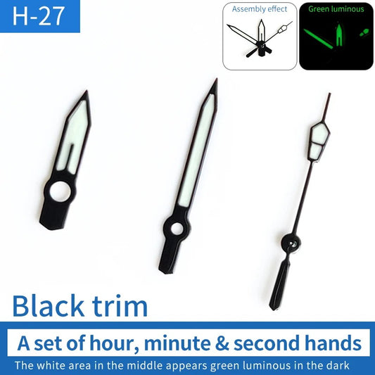 Black Trim Vintage With Lume Watch Hands Fit For Skx007/009 NH35 7009 6309