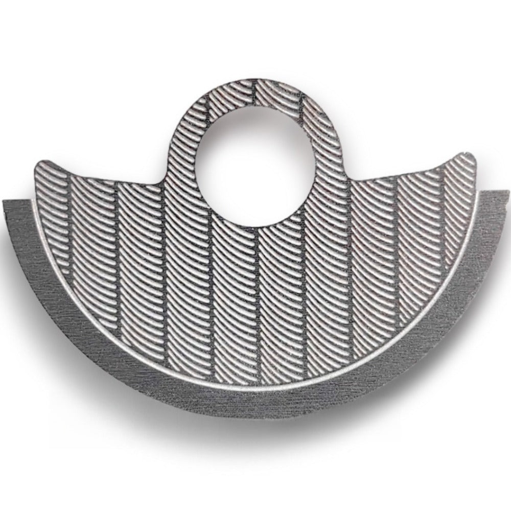 Silver Vertical Stripe Metal Rotor Oscillating Weight Overlay For  NH35 NH36