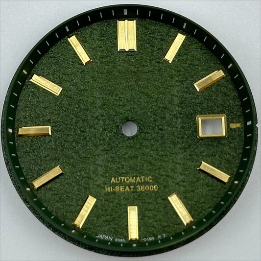 Green Datejust NO Lume 33mm Modified Watch Dial for NH35 NH36 Movement