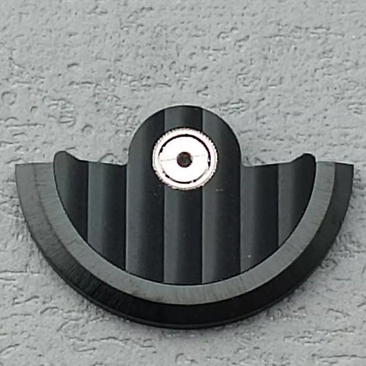 Black vertical stripe rotor oscillating weight for NH34 NH35 NH36 NH38 watch movements, enhancing precision.