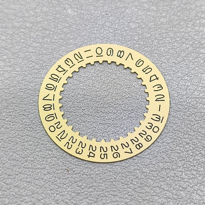 Golden Vintage Numberal Font Date Disk Wheel Date Wheel Fit for RLX3135 Movement