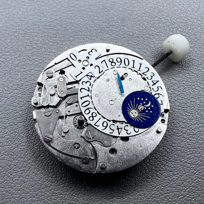 China Multifunctional automatic watch with mechanical movement and moon phase display
