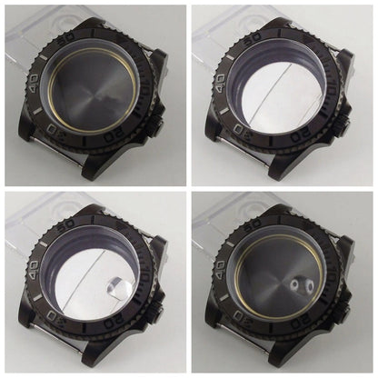 40mm Sapphire Glass Ceramic PVD Watch Case Fit Eta 2824 2836 Miyota NH35 NH36