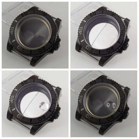 40mm Sapphire Glass Ceramic PVD Watch Case Fit Eta 2824 2836 Miyota NH35 NH36