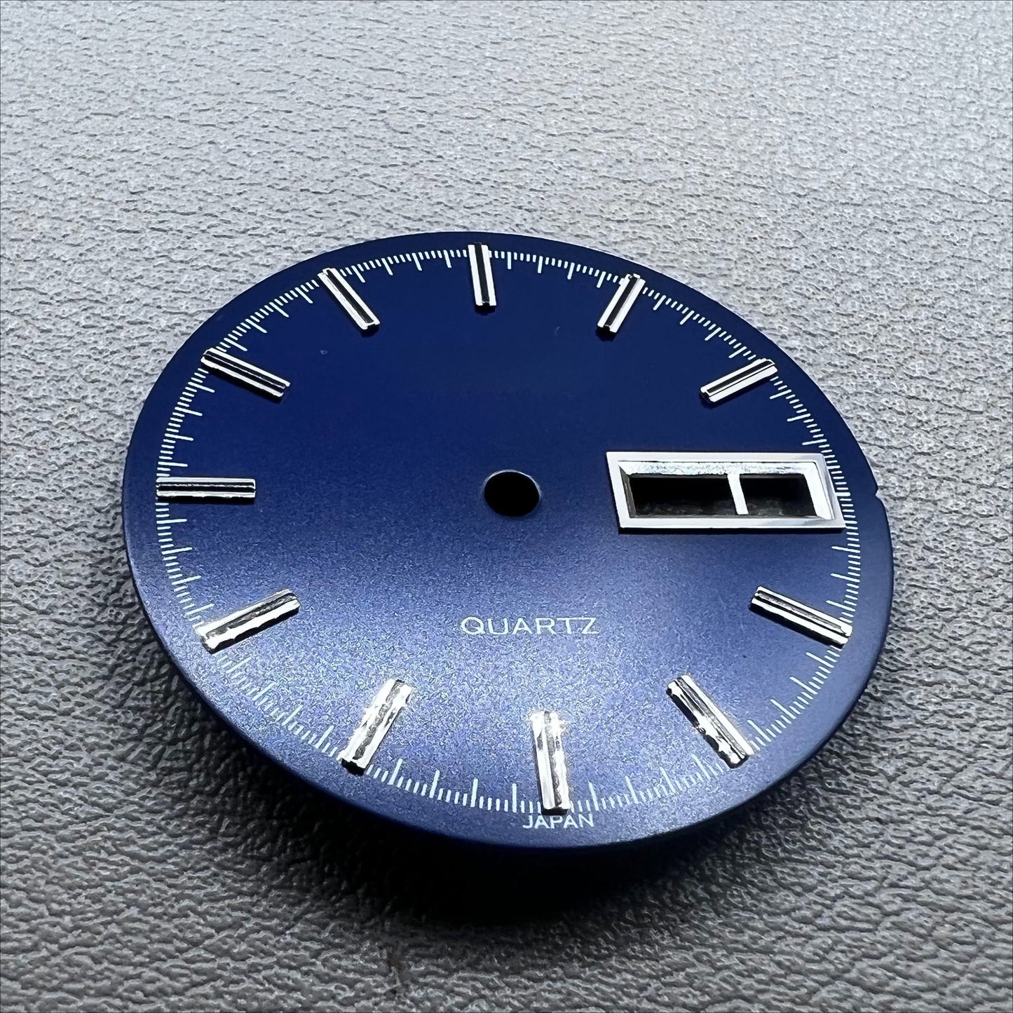No Lume Blue 28.5mm Datejust dial, silver nails, fits 2305 movement watches.