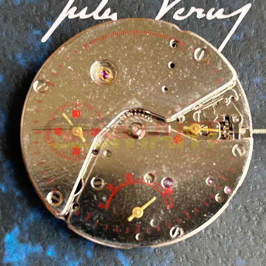 T19 watch with multifunctional kinetic energy indicator at 6 o'clock, China-made movement.