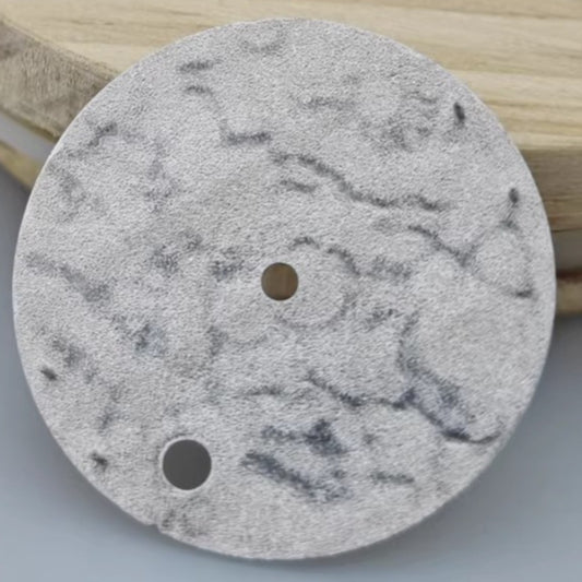 Grey 28.5mm Lunar Surface watch dial, fits NH35 NH36 movement, modern lunar design.
