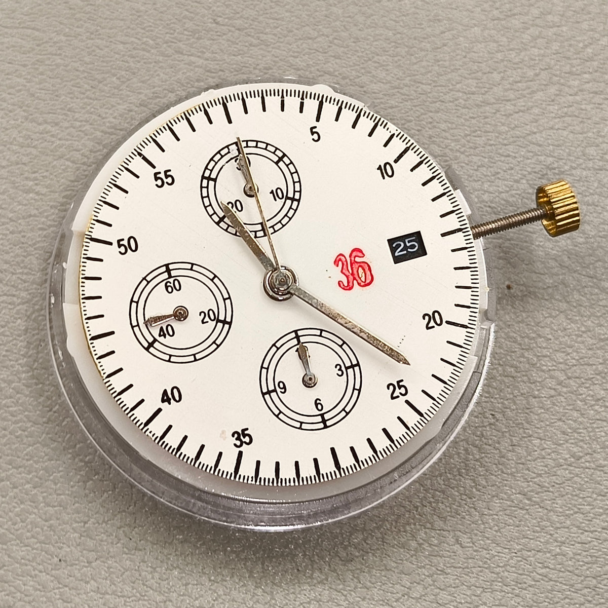 Chinese 7750 Mechanical Movement Small Second@6912 Date@3