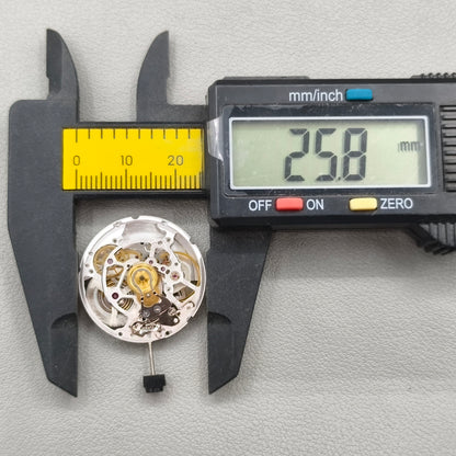 Replacement Hollow Silver 2824 Automatic Mechanical Movement 3 Hands No Calendar