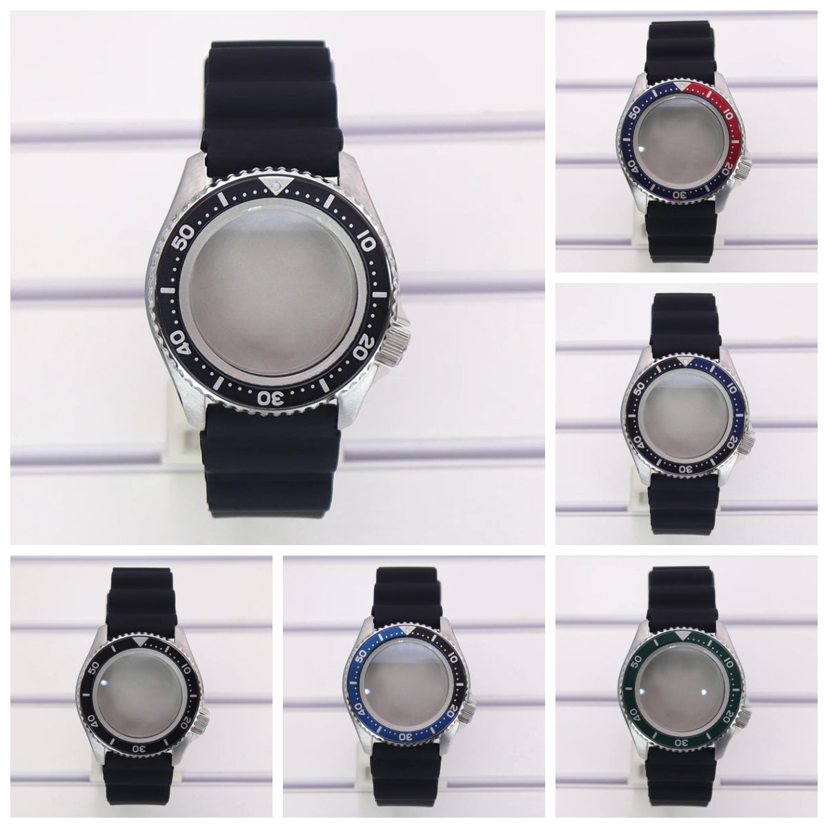For 20 BAR at 3.8 SKX 42mm Diver Watch Case Sapphire Glass For NH35 NH36 NH38