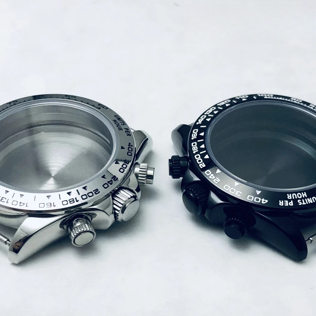 40mm Steel Waterproof Watch Case Chronograph Sapphire Crystal Fit VK63 VK64