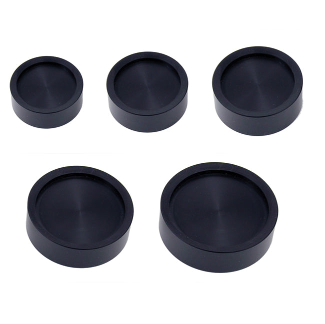Set of 5 Bergeon 6527-5CP-XL POM hollow stakes for precise watch part installation and repairs.