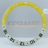 38mm Rose Red/Yellow Resin+Alloy Blue Lume Watch Bezel for SKX007 SKX011