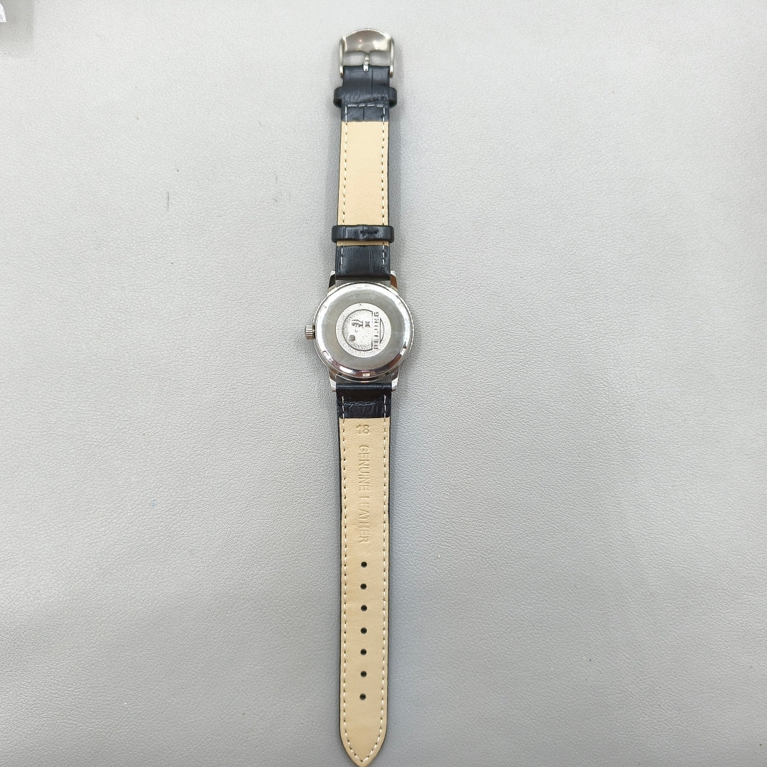 36mm Black Strap Beijing Double Rhomb Manual Mechanical Watch