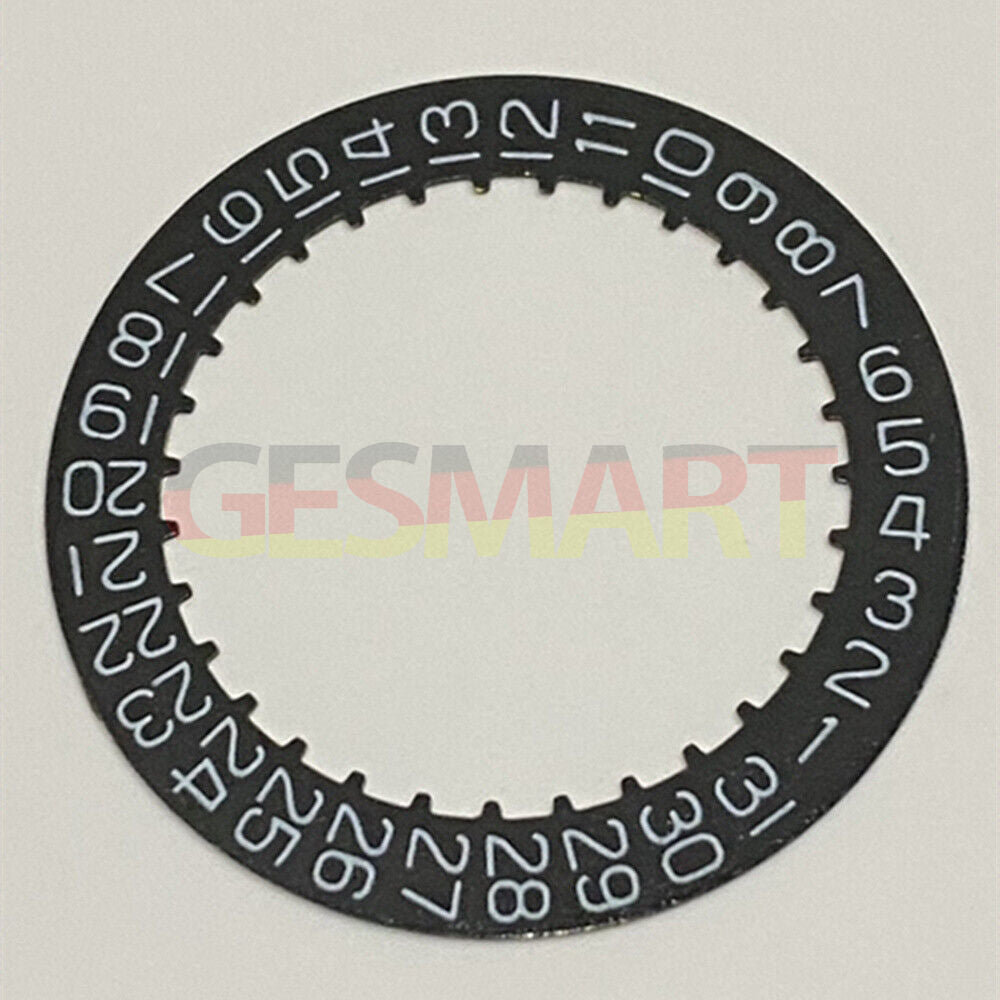 Black date wheel for ETA2824 watch movement, generic replacement part made in China.