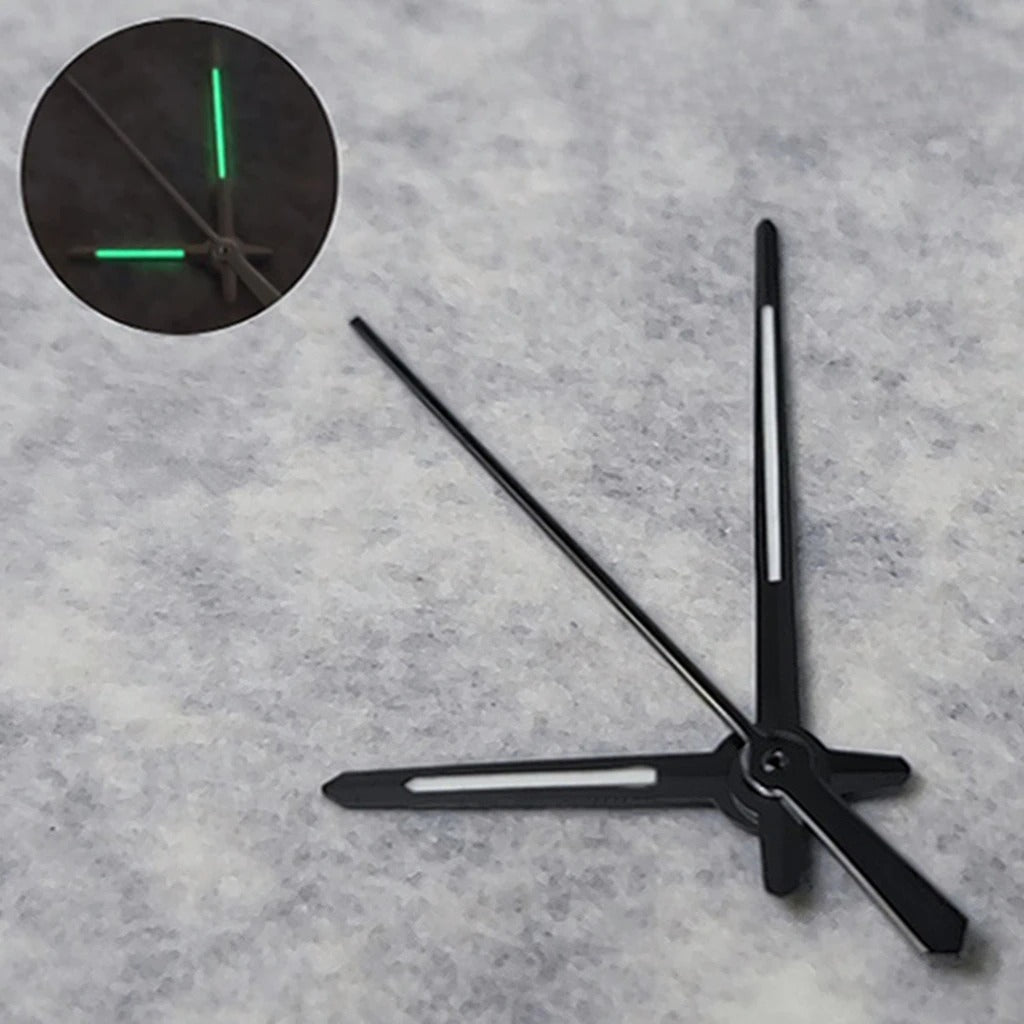 Silver/Black/Rose Gold/Gold Watch Hands For NH35/NH36/4R/7S C3 Green Luminous