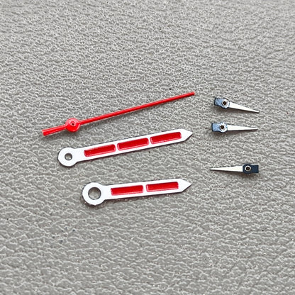 2 Sets/Pack Silver+black Trim Red Painted Watch Hands for Miyota OS10 OS20 OS30