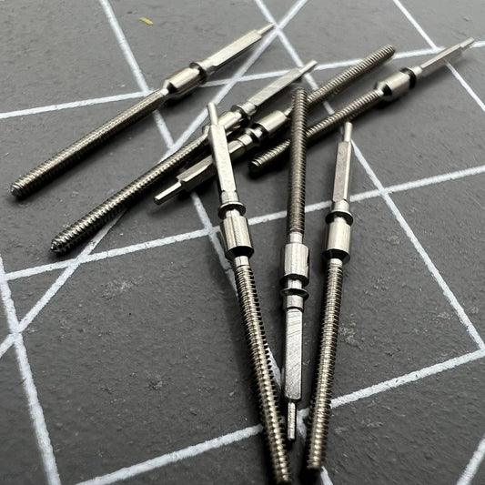 1. Five generic watch winding stems compatible with ETA 7750 7751 movement for precise repairs.  