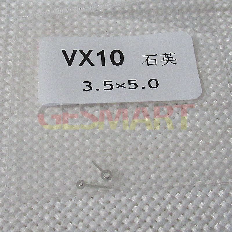 Silver watch hands for Hattori Epson VX10 with 3.5X5.0mm size, available in silver, gold, and rose gold finishes.