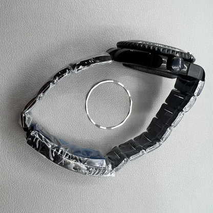 40mm PVD Stainless Steel Strap Sapphire Glass Ceramic Ring Watch Case for NH35/NH36
