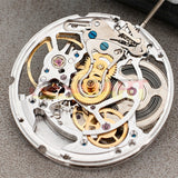 China Made HZ6600A Silver Hollow 3 Hands Automatic Mechanical Movement