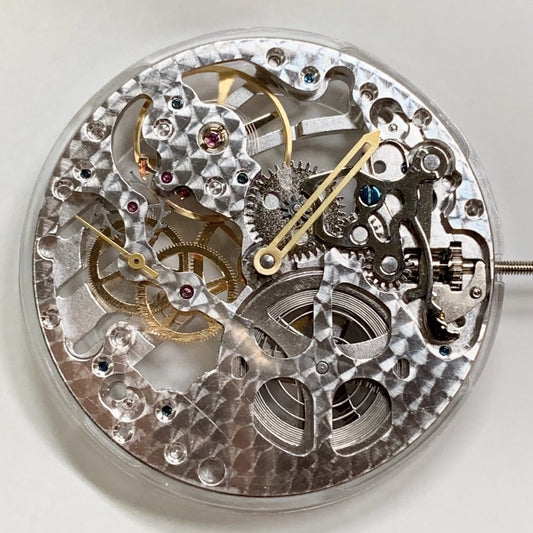 Tianjin Seagull ST3600 6497 hollow silver carved mechanical movement showcasing intricate hand winding craftsmanship for watch accessories.